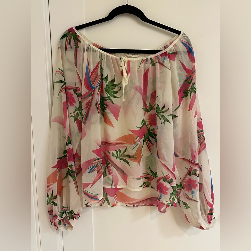 Miss Selfridge sheer floral top